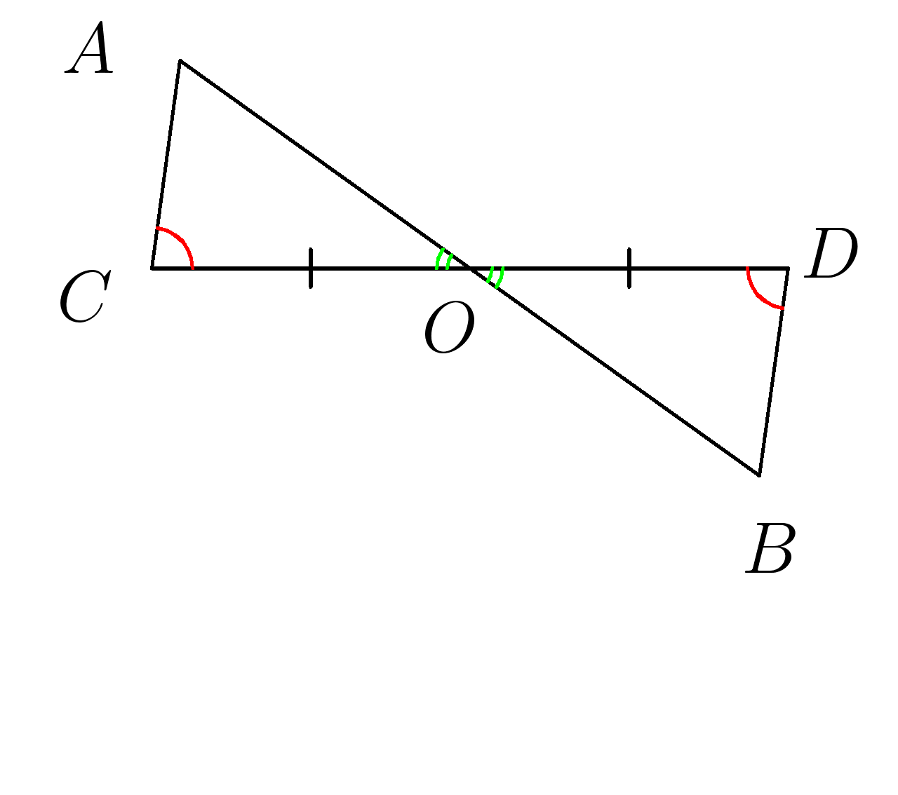 Второй признак равенства треугольников