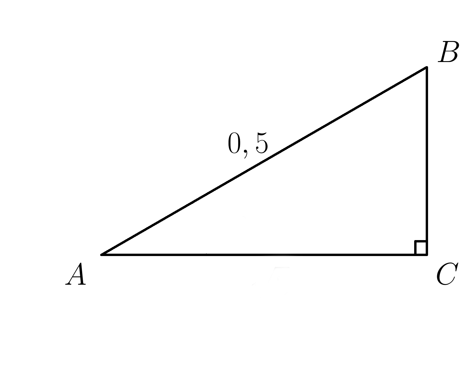 Решение прямоугольного треугольника